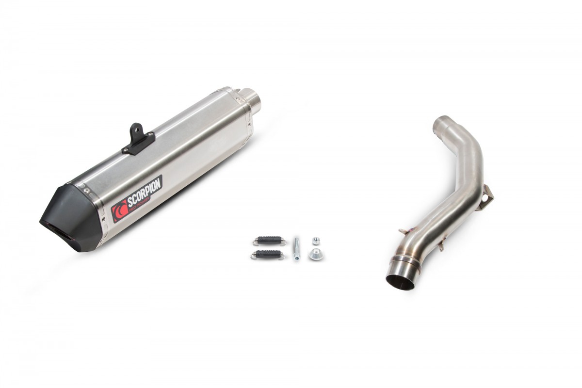 Silencieux d'échappement Moto Scorpion Serket Inox pour Triumph Tiger 1200 Explorer (16-18)