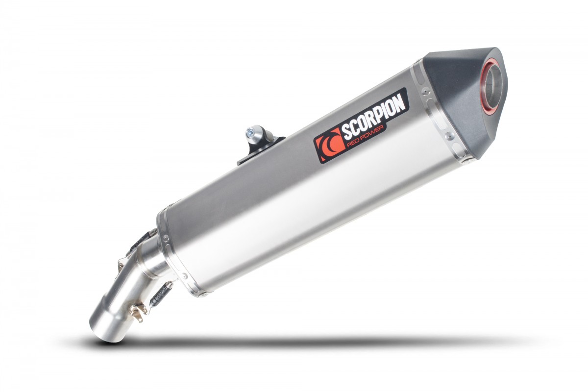 Silencieux d'échappement Moto Scorpion Serket Inox pour Triumph Tiger 1200 Explorer (16-18)