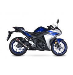 Silencieux d'échappement Moto Scorpion Serket Carbone pour Yamaha YFZ-R3 (14-17)