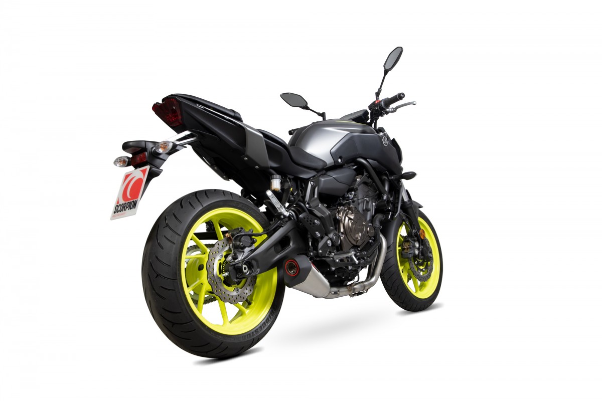 Ligne d'échappement Moto Scorpion Serket Inox pour Yamaha MT-07 (14-19)
