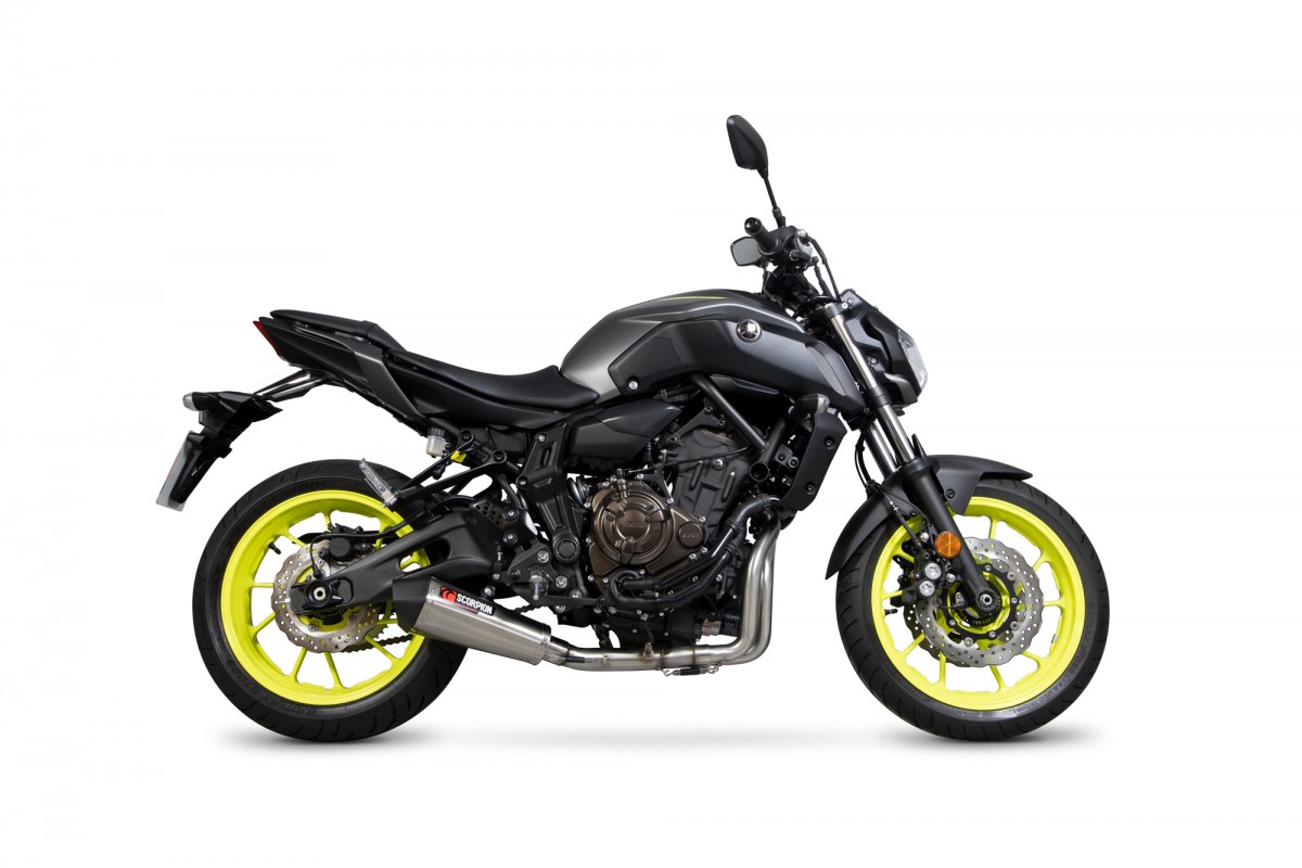 Ligne d'échappement Moto Scorpion Serket Inox pour Yamaha MT-07 (14-19)