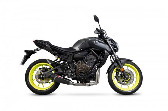 Ligne d'échappement Moto Scorpion Serket Carbone pour Yamaha MT-07 (14-19)