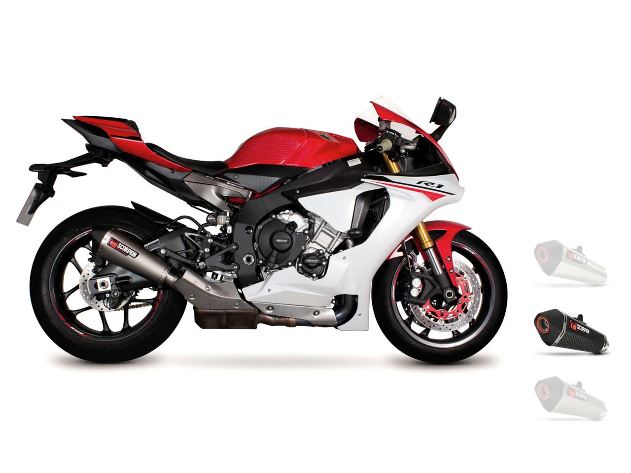 Silencieux d'échappement Moto Scorpion Serket Carbone pour Yamaha YZF-R1 (15-19)