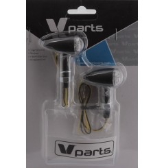 Clignotant Moto LED Adaptable Homologué SHELL Noir