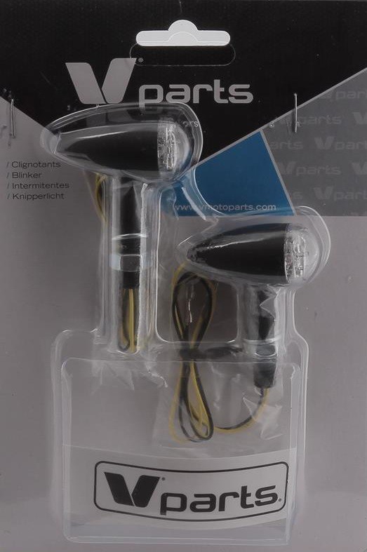 Clignotant Moto LED Adaptable Homologué SHELL Noir