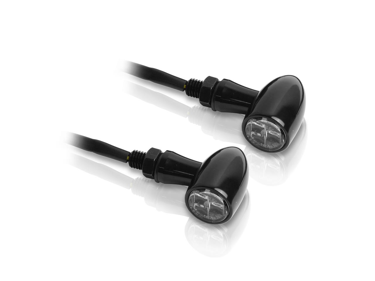 Clignotant Moto LED Adaptable Homologué Noir