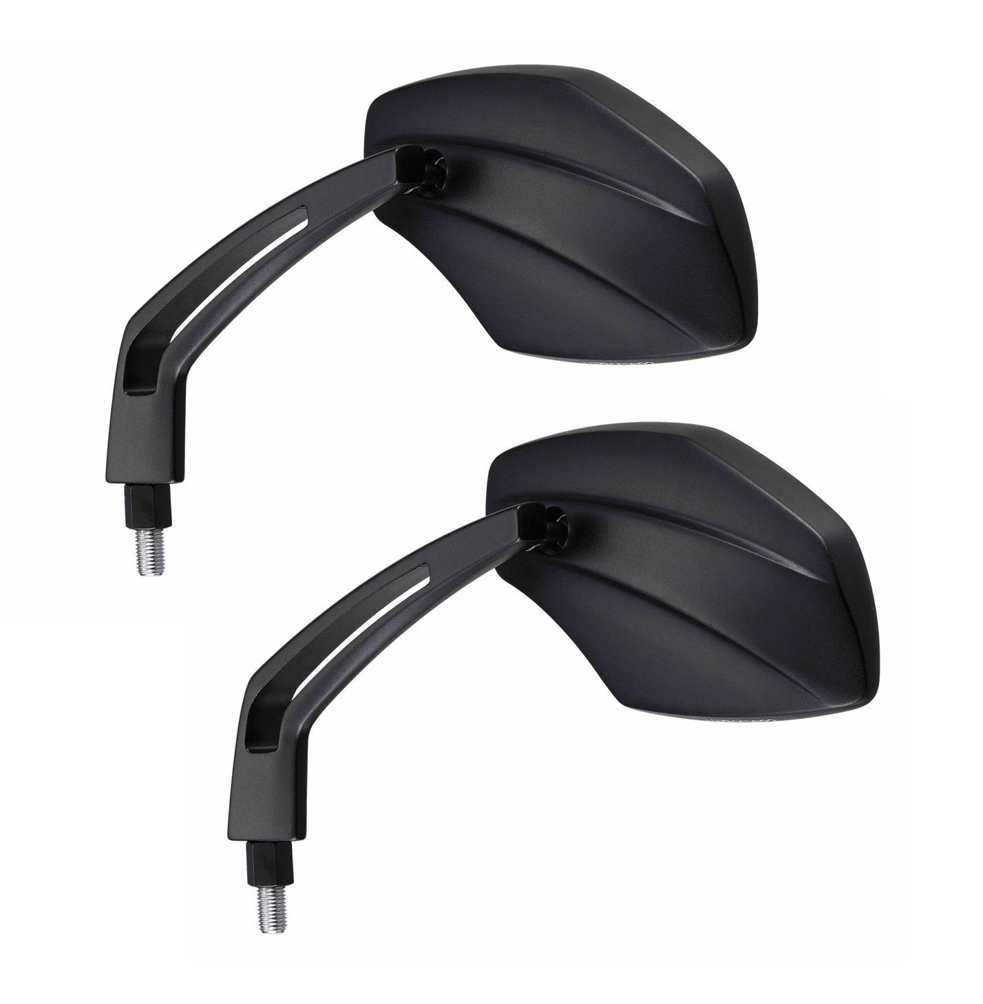 Paire de Rétroviseurs Homologué Moto LEAF Noir