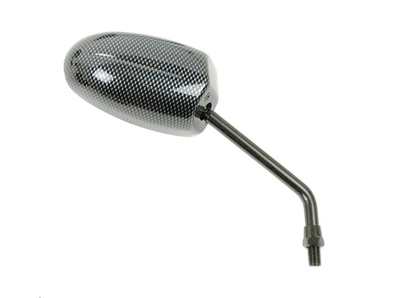 Rétroviseur Moto Universel V-Parts F1 Ovale Carbone Droit M10x125 (pas à gauche)