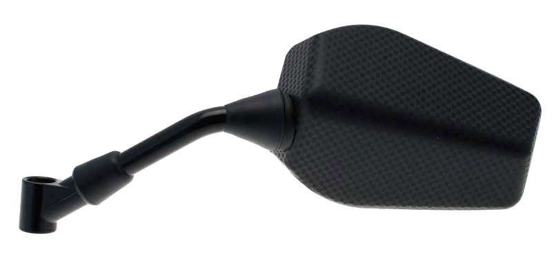 Rétroviseur Moto Universel V-Parts F1 Rectangle Carbone Gauche M8x125 Homologué