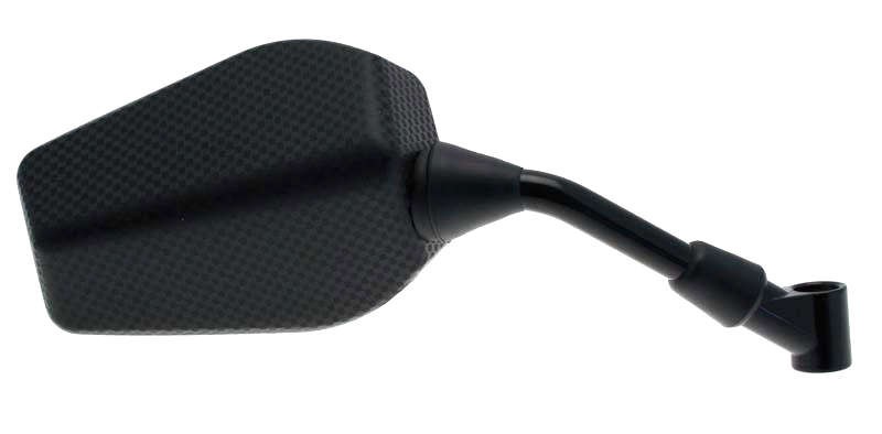 Rétroviseur Moto Universel V-Parts F1 Rectangle Carbone Droit M8x125 Homologué