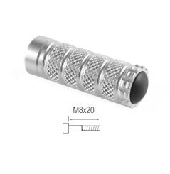 Repose Pieds Fixe Argent + Visserie tête cylindrique M8X20 pour Commande Reculées Lightech