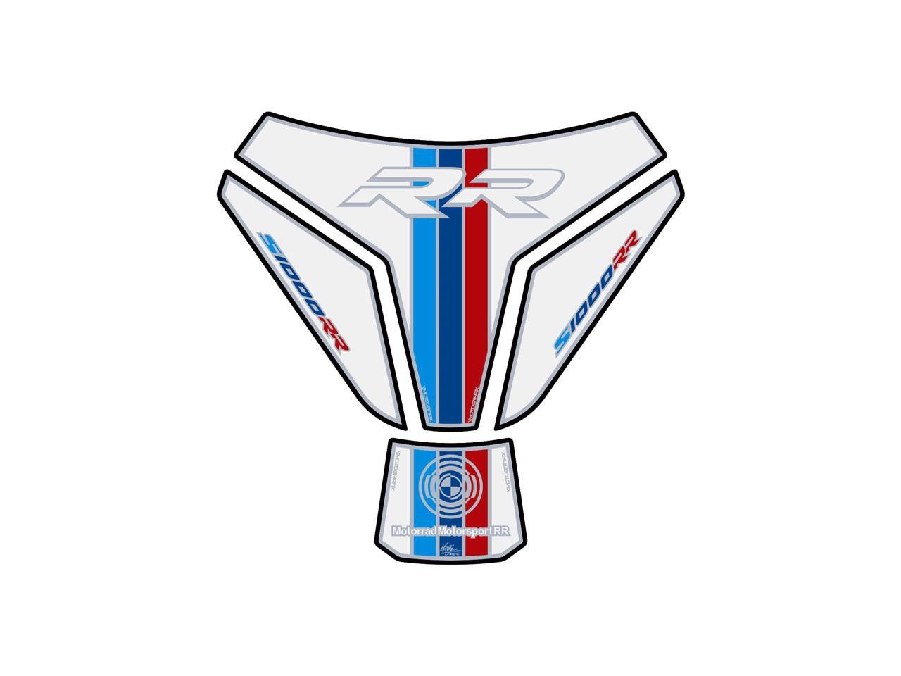 Protection de Réservoir Moto M Sport Blanc pour BMW S 1000 RR (15-19)