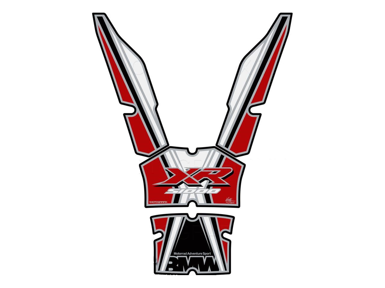 Protection de Réservoir Moto Blanc - Rouge - Noir pour BMW S 1000 XR (15-16)