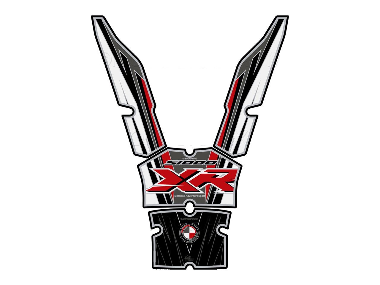 Protection de Réservoir Moto Blanc - Rouge - Noir pour BMW S 1000 XR (17-19)