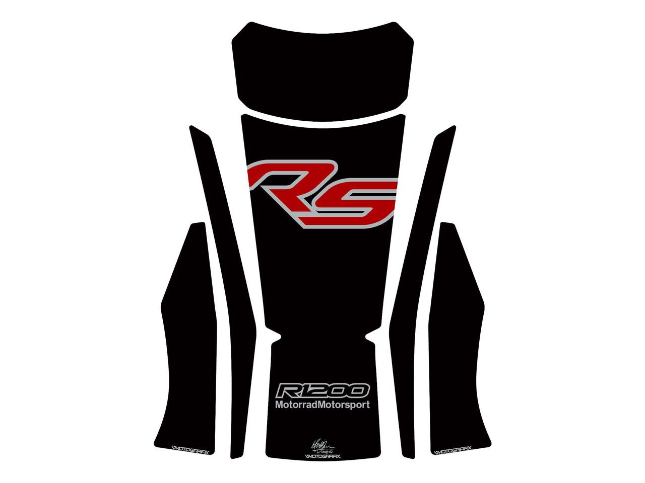 Protection de Réservoir Moto Noir - Rouge pour BMW R 1200 RS (15-18)