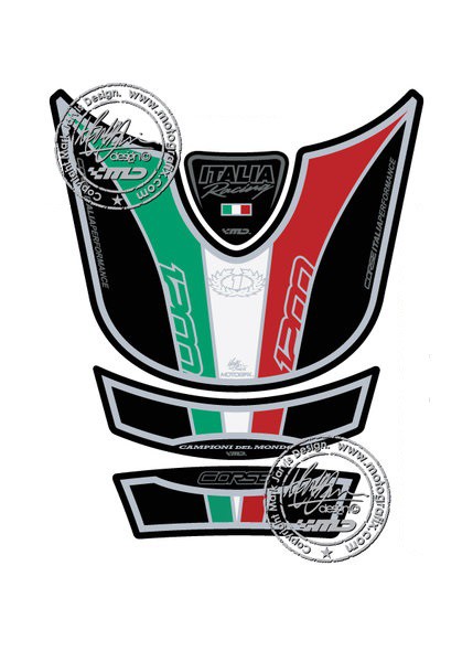 Protection de Réservoir Moto Noir - Vert - Blanc - Rouge pour DUCATI Multistrada 1200 (10-19)