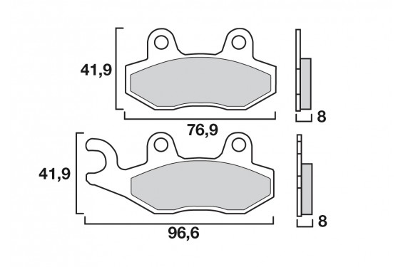 Plaquette de frein Arrière Brembo 07SU12SP - Syntérisé Route et Piste Plaquette de frein Arrière Brembo 07SU12SP - Syntérisé Route et Piste