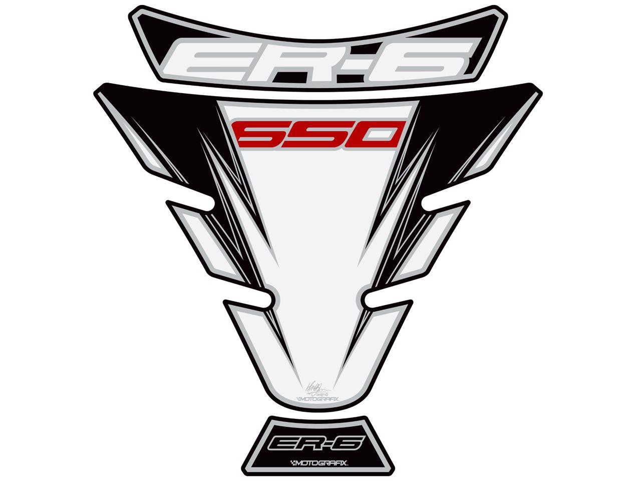 Protection de Réservoir Moto Blanc pour Kawasaki ER- 6 N / F (06-14)