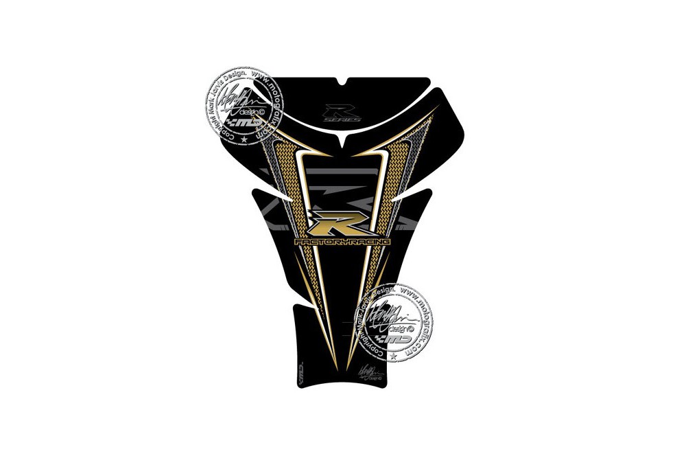 Protection de Réservoir Moto Noir Or pour SUZUKI GSXR 600 / 750