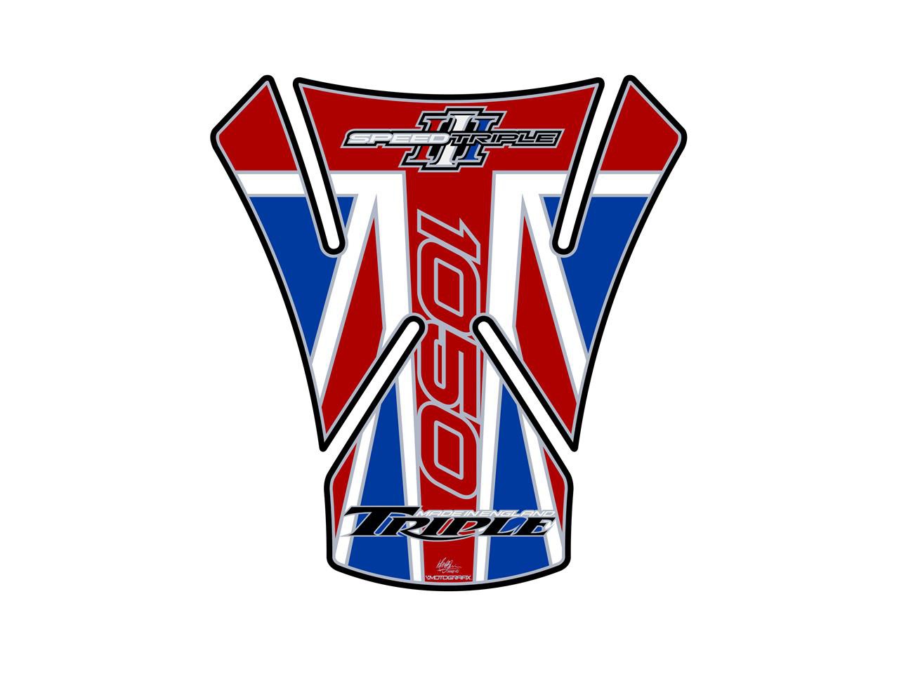 Protection de Réservoir Moto Union Jack pour Triumph Speed Triple 1050 (12-19)