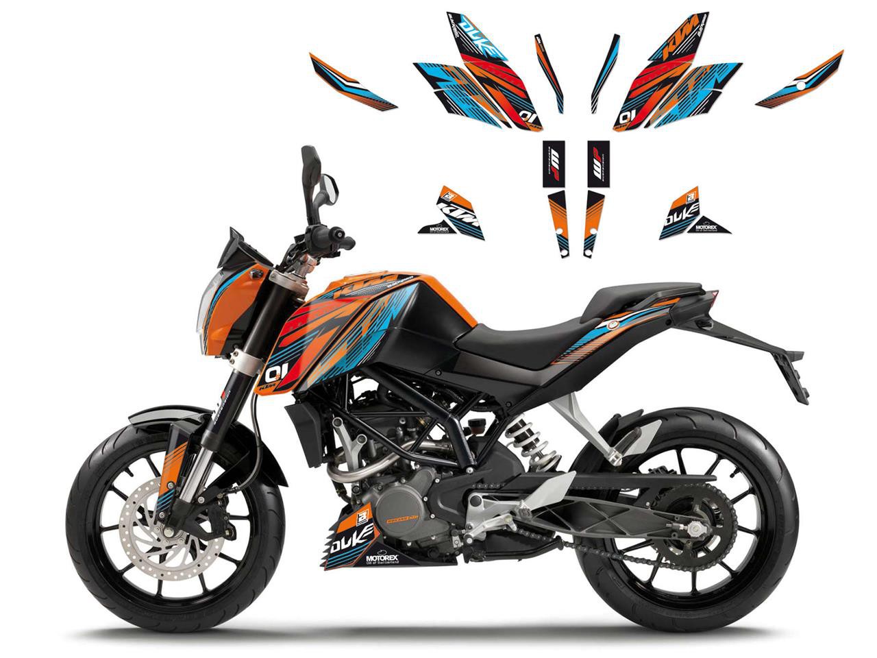 Kit Déco One Race BLACKBIRD pour KTM 125 - 200 - 390 Duke (11-16)