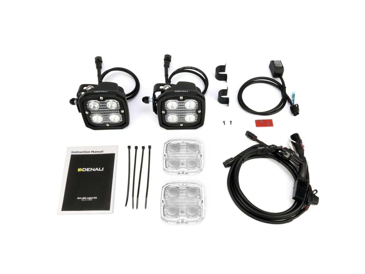 Kit Éclairage Additionnel Moto - Quad DENALI D4 Led 4x10w - 8760 Lumens