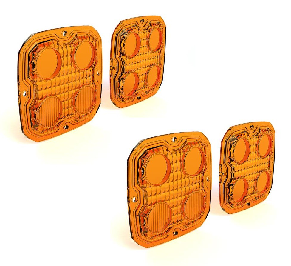 Lentilles TriOptic™ Orange pour Feux Additionnels Moto - Quad DENALI D4 Led