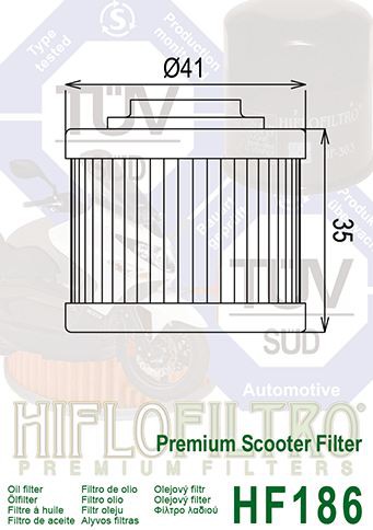 Filtre à Huile HF186