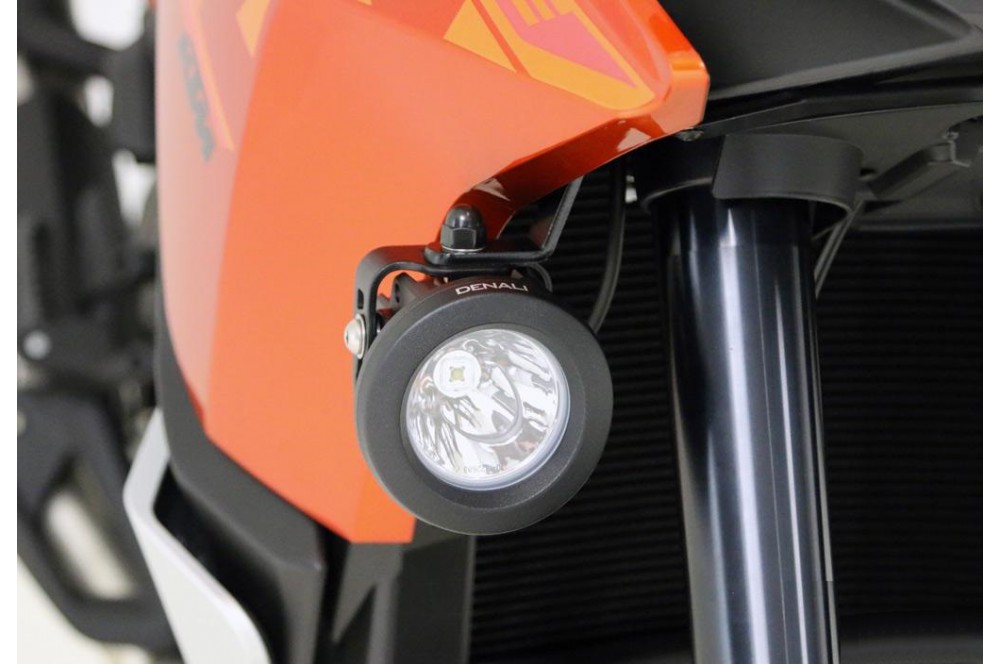 Supports De Phares Additionnels Moto 33mm - Lot De 2, Réglables 360°, En Alliage, Noir, Pour Tout-terrain - 2