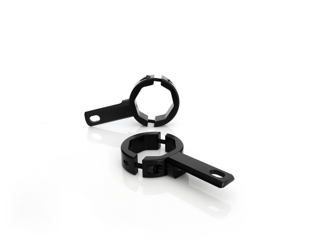 Support de Feux Additionnel Moto Universel DENALI pour Tube de Fourche 39-49mm Noir