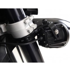 Support de Feux Additionnels Moto Universel DENALI pour Tube de Fourche Ø 50-60mm Noir