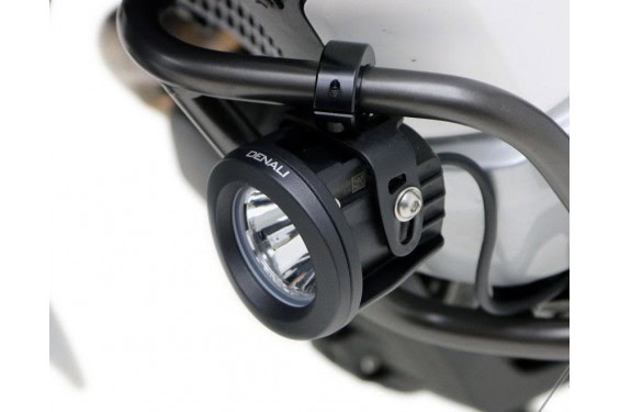 Support de Feux Additionnels Moto Universel DENALI pour Tube Ø 21-29mm Noir - LAH.00.10300.B
