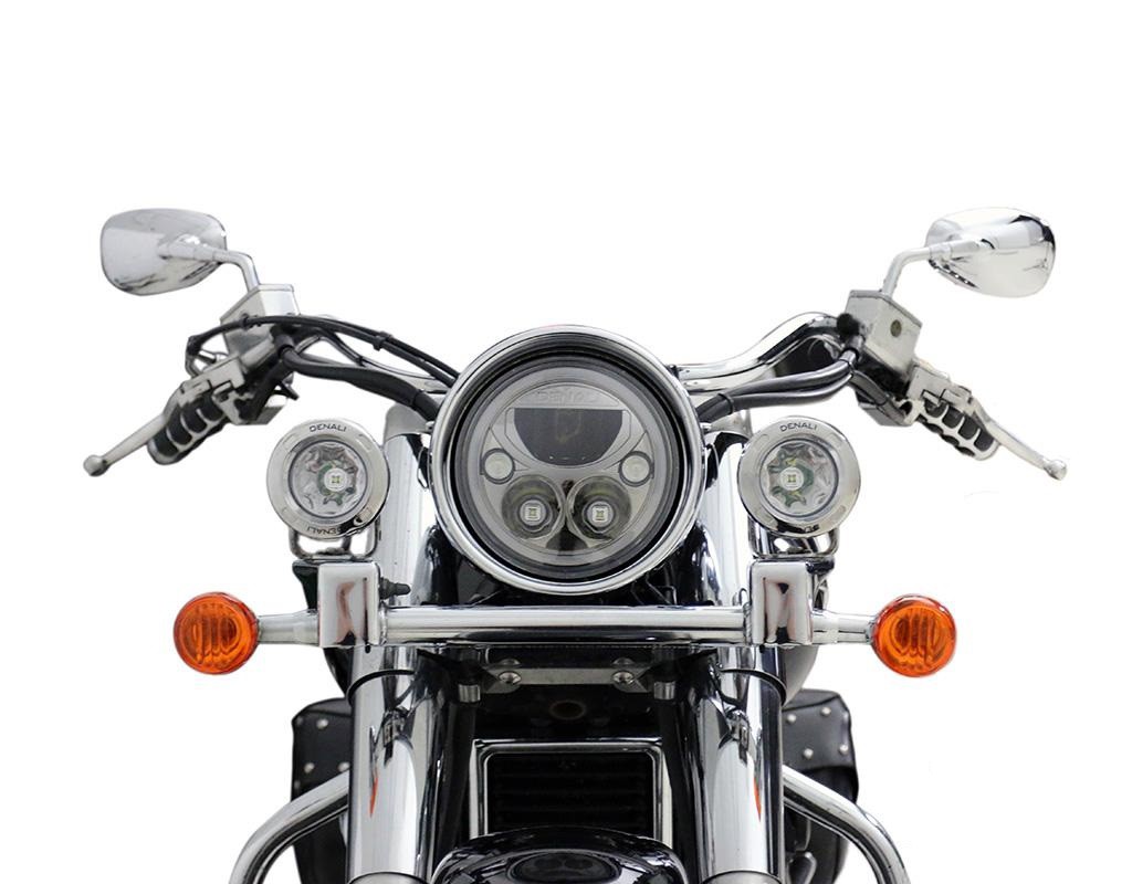 Support Éclairage Adaptateur de Phare DENALI M7 pour Suzuki VL 800 INTRUDER (01-04)