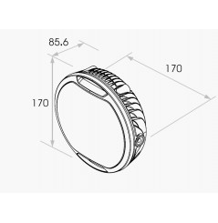 Phare Moto KOSO THUNDERBOLT LED Ø170x86mm