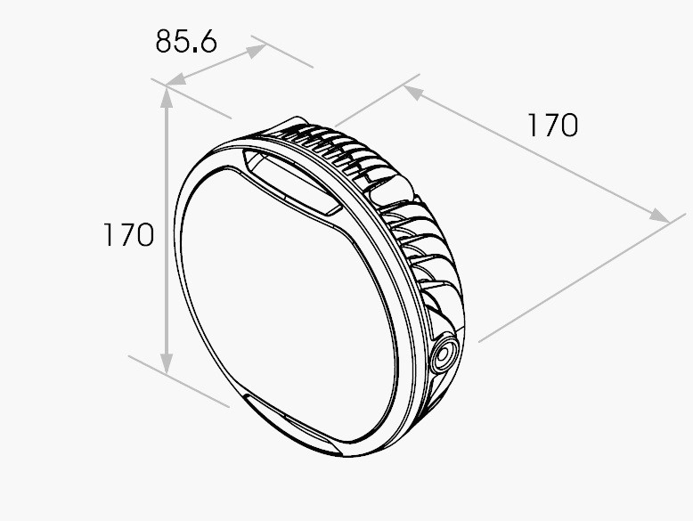 Phare Moto KOSO THUNDERBOLT LED Ø170x86mm