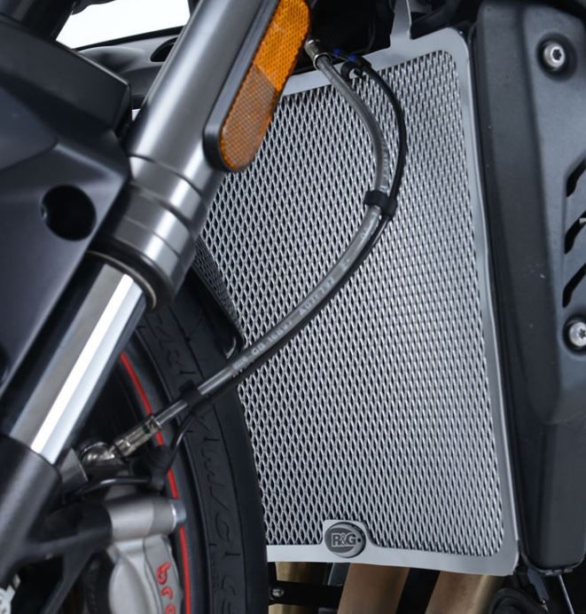 Protection de Radiateur Alu (Titane) R&G pour Triumph Street Triple 765 (17-24) - RAD0219TI