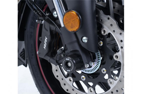 Roulettes de protection de fourche R&G pour Street Triple 765 (17-24) - FP0198BK Roulettes de protection de fourche R&G pour Street Triple 765 (17-24) - FP0198BK