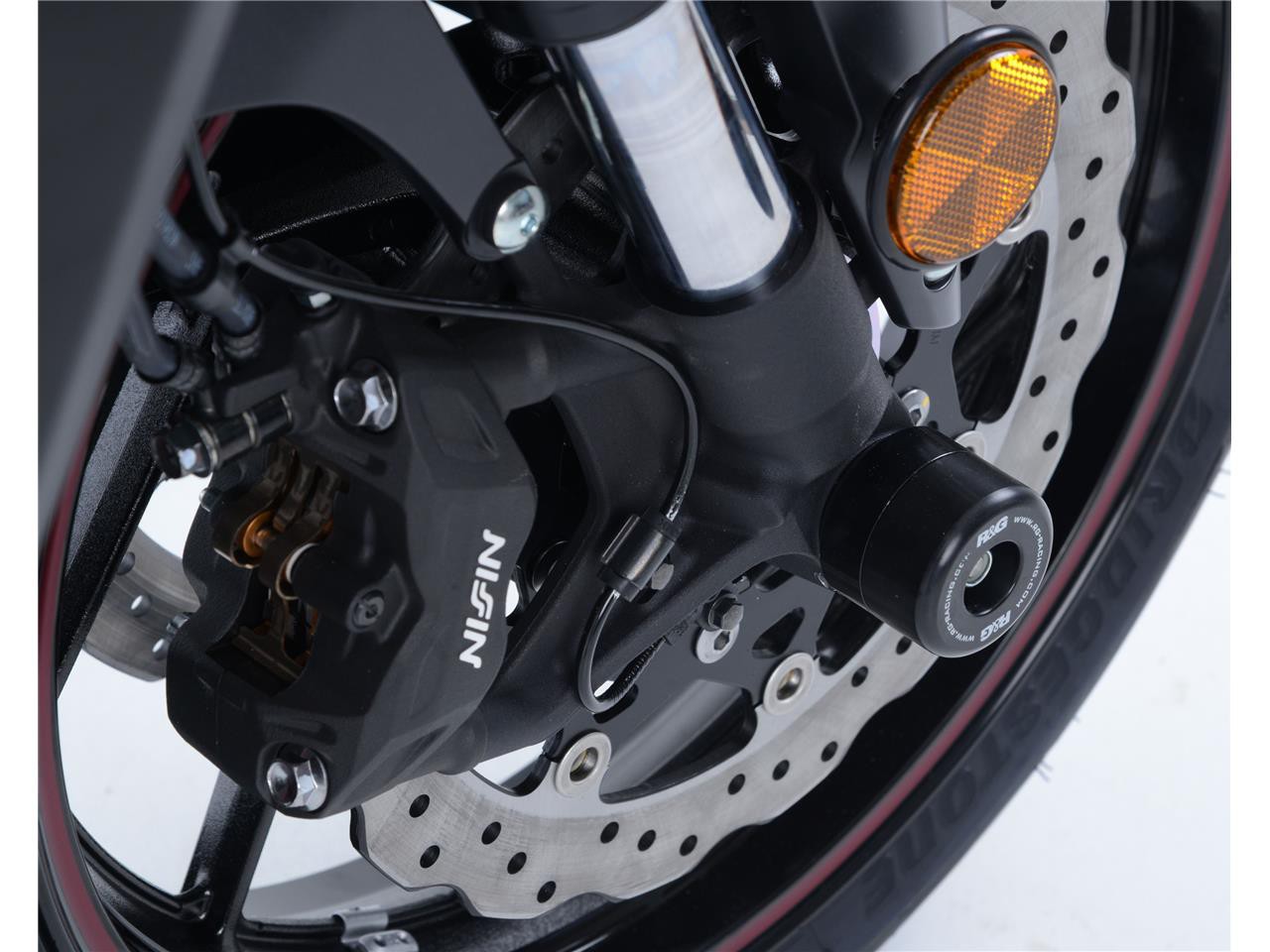 Roulettes de protection de fourche R&G pour Street Triple 765 (17-24) - FP0198BK