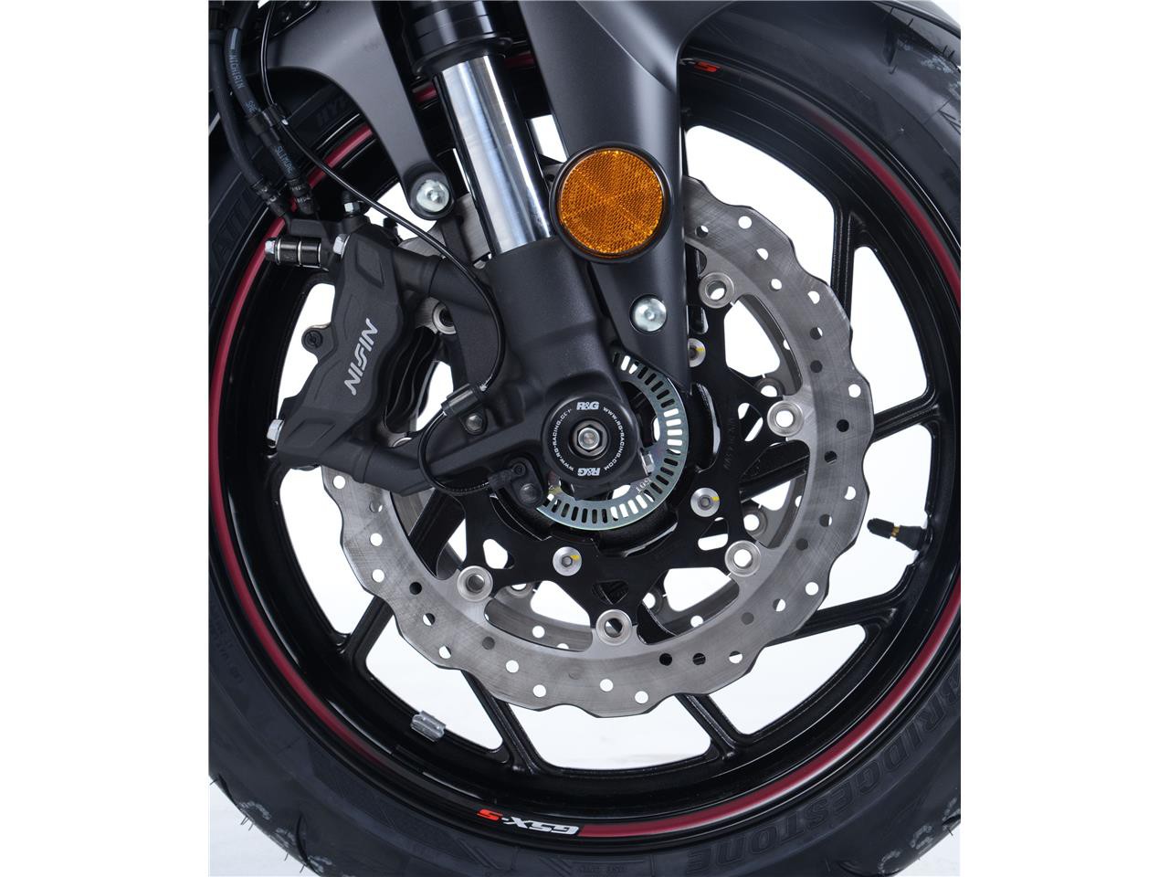 Roulettes de protection de fourche R&G pour Street Triple 765 (17-24) - FP0198BK