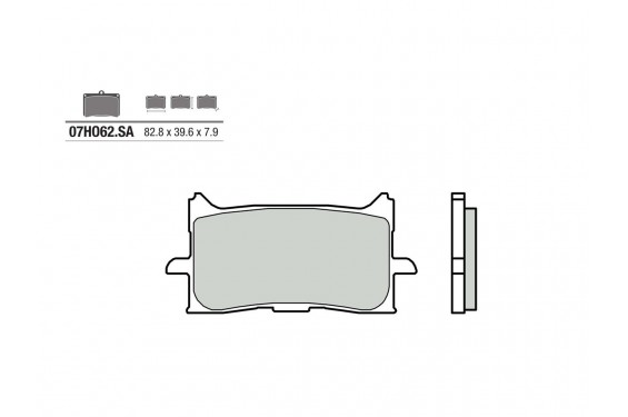 Plaquette de frein Avant Brembo 07HO62SA - Syntérisé Route Plaquette de frein Avant Brembo 07HO62SA - Syntérisé Route