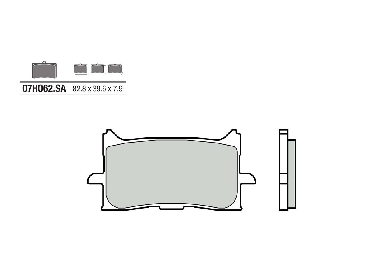 Plaquette de frein Avant Brembo 07HO62SA - Syntérisé Route