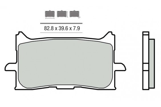 Plaquette de frein Avant Brembo 07HO62LA - Syntérisé Route Plaquette de frein Avant Brembo 07HO62LA - Syntérisé Route