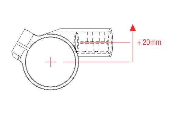Bracelet de Guidon Moto Décalage +20mm - Lightech
