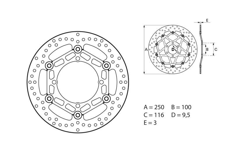 Disque de Frein Avant Brembo pour KX 250 F (04-05)