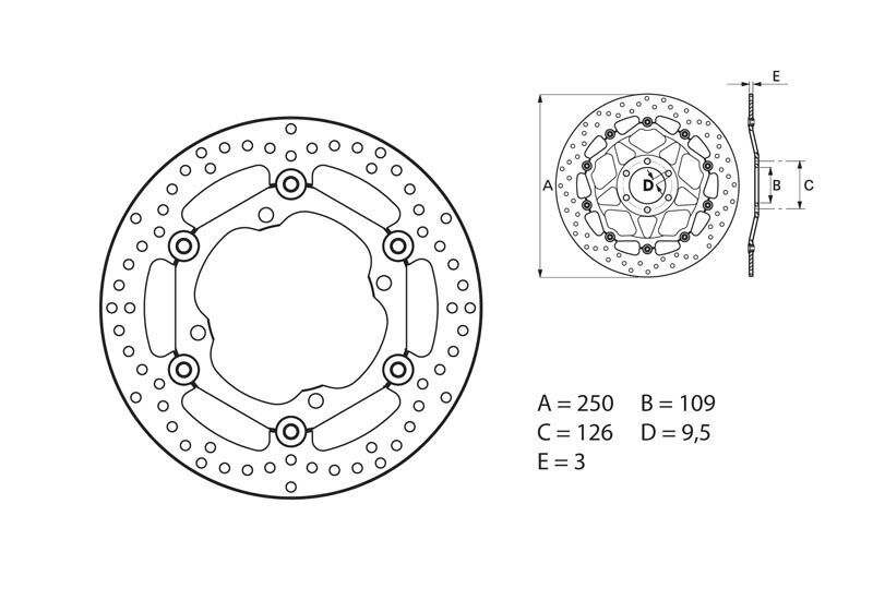 Disque de Frein Avant Brembo pour KLX 450 R (06-14)