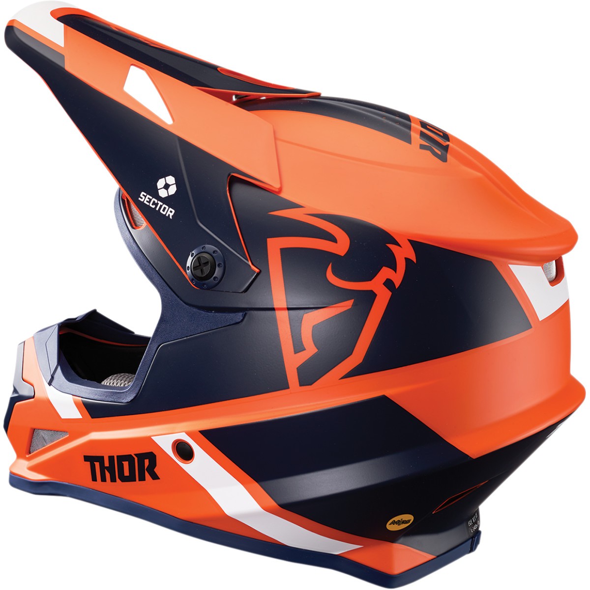 Casque Moto Cross THOR SECTOR SPLIT MIPS 2021 Orange - Bleu