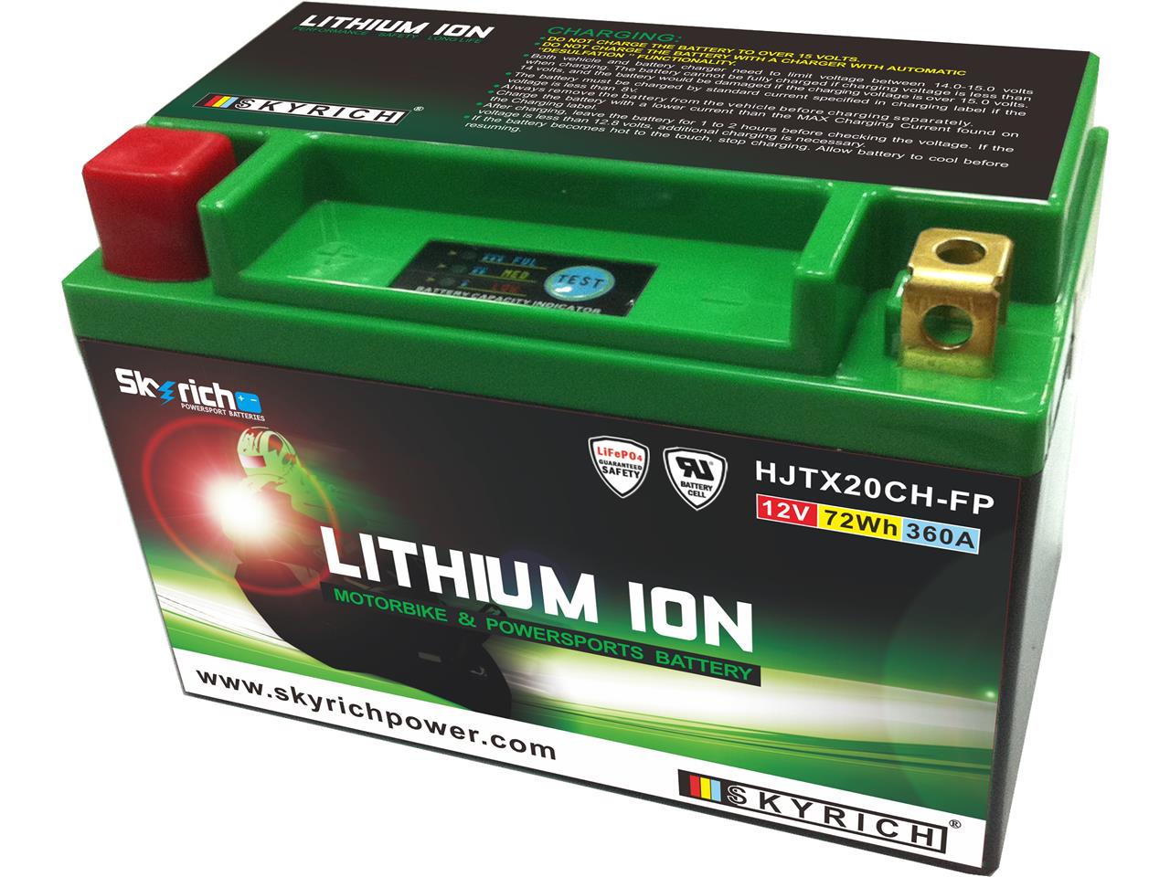 Batterie Lithium Skyrich HJTX20CH-FP /  YTX20CH-BS / YB16BA / YTX16-BS