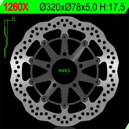 Disque de frein avant wave Triumph 1050 Tiger (06-16) 1260XG