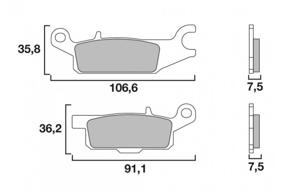 Plaquette de frein Avant Gauche Brembo 07YA49SD Plaquette de frein Avant Gauche Brembo 07YA49SD