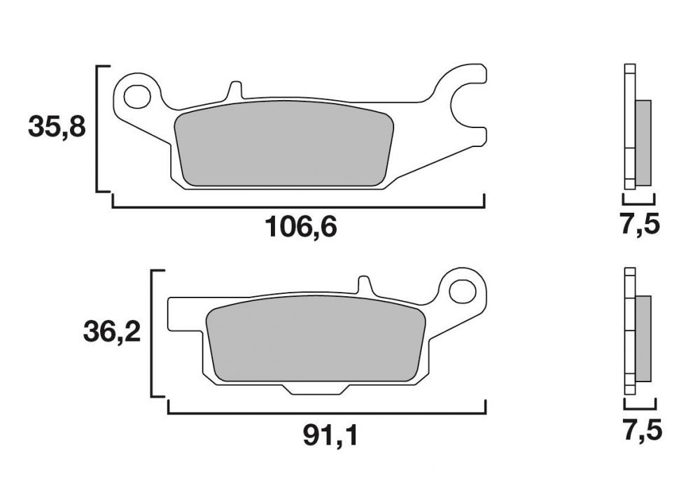 Plaquette de frein Avant Gauche Brembo 07YA49SD